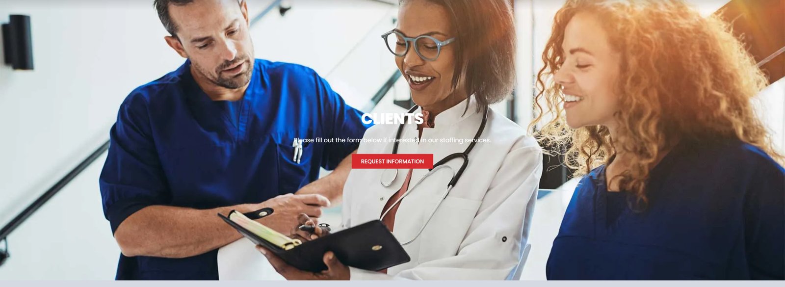 Healthcare professionals reviewing a chart together